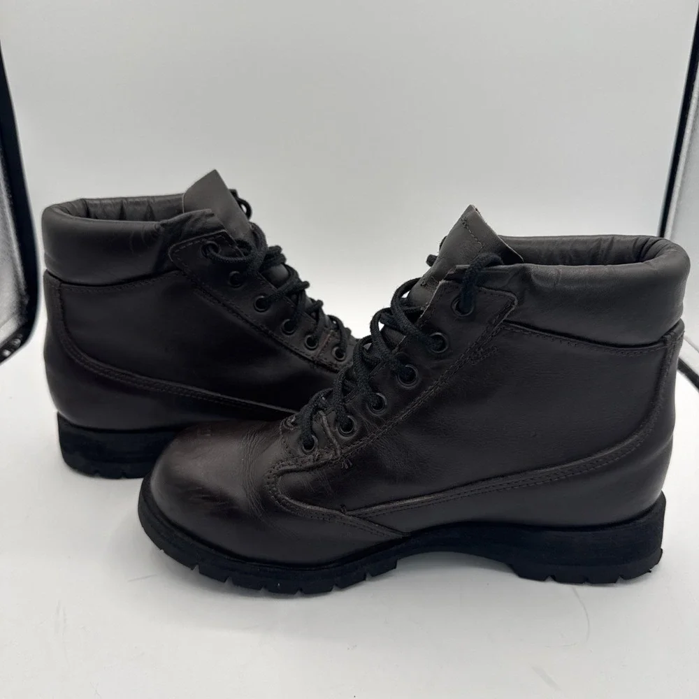 Rock Work Boots Brown Men's Size 8 W Durable Leather‎ Workwear 40500